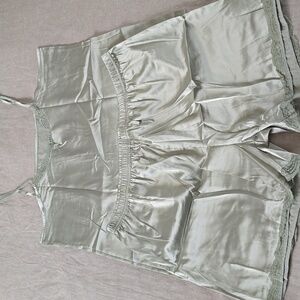 Real Essentials Pajama 2 Piece Lace Set Cami & Shorts Size:Large